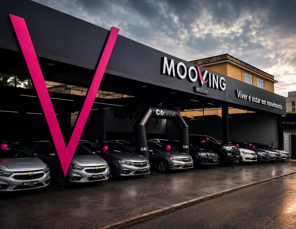 Fachada da Mooving Motors em Volta Redonda